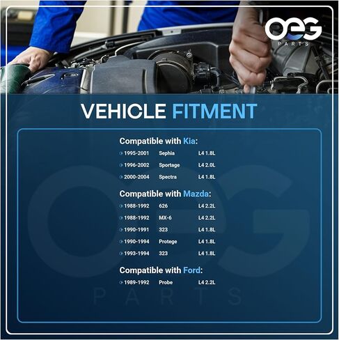 OEG Parts New Starter Compatible with Kia Sephia 1.8L 1995-01, Spectra 1.8L 2000-04, Compatible with Mazda 323 Protege 1.8L 1990-94 0K956-18-400B F22518400A E92Z11002A M001T71281 MP112038 in Saudi Arabia
