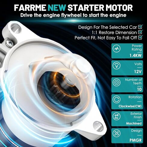 محرك بدء تشغيل 3268N مناسب لسيارات Ford F150 F250 F350 Bronco، وLincoln Mark VII، وMercury Cougar 3.8L 4.2L 4.9L 5L 5.8L مشغلات استبدال السيارات #3205، 3268، 3C24-11000-AA in Saudi Arabia