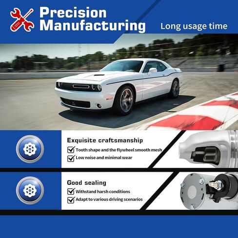 19185 Starter Motor Compatible with 300 Challenger Charger Durango 2011-2016, Compatible with Grand Cherokee 2013-2015 3.6L v6 428000-7210 04801852AB RL801852AB in Kuwait