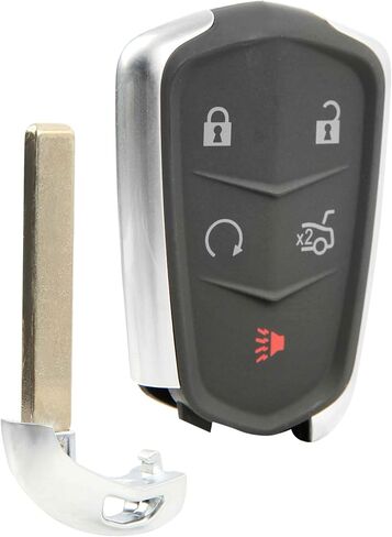 Key Fob Remote Keyless Entry 5 Button Replacement for 2015 2016 2017 2018 2019 Cadillac ATS CT6 CTS XTS (13598512, 13510243) Professional Programming Required in Saudi Arabia