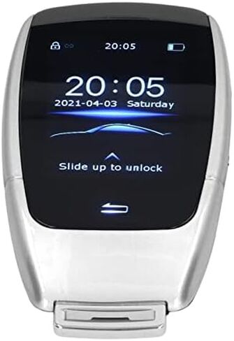 مفتاح السيارة الذكي عن بعد، الكل في واحد قفل تلقائي للدخول بدون مفتاح مع شاشة LCD 2 بوصة، ملحق بديل لمفتاح السيارة، جهاز تحكم عن بعد عالمي للسيارات لـ TK900 (فضي) in Kuwait