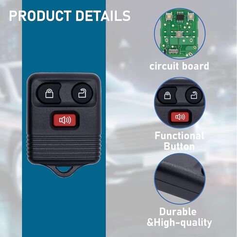 Keyless Entry Key Fob Replacement Keyless Entry Remote Car Keys Fits for 1998-2016 Ford, Mazda, Mercury, Lincoln with FCC ID: CWTWB1U331 (Four) in Kuwait