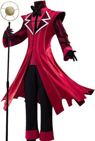 Men Cosplay Anime Hell Costumes Red Suit Full Set with Gloves Demon Cosplay for Halloween Party in Kuwait
