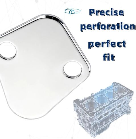 مجموعة قطع مضخة المياه المتوافقة مع FORD 260 289 302 351W 2058، لوحة تجاوز سائل التبريد الفولاذية المصنوعة من الكروم in Kuwait