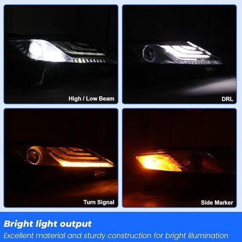 JFN LED Headlight Compatible with 2018 2019 2020 2021 2022 2023 2024 Toyota Camry XLE/XSE (Passenger Side(Right)) in Kuwait