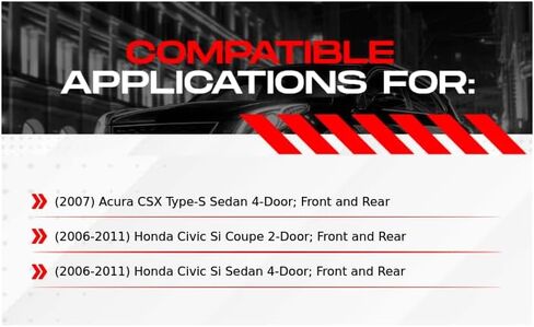 R1 Concepts Front and Rear Brake Kit For 2007 Acura CSX, 2006-2011 Honda Civic| Drilled Slotted Brake Rotors| Ceramic Brake Pads and Rotors Kit| Hardware included in Saudi Arabia