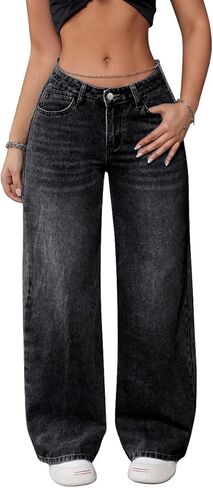 ALIMASHA Wide Leg Jeans Women High Waisted Distress Straight Leg Jeans 2026 Trendy Baggy Loose Denim Pants in Kuwait