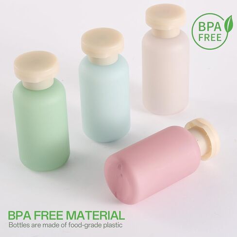 18 عبوة من زجاجات السفر لمستلزمات الزينة، حاويات سفر بلاستيكية معتمدة من إدارة أمن المواصلات الأمريكية لمستلزمات الزينة، شامبو وبلسم سوائل قابلة لإعادة التعبئة ومضادة للتسرب، زجاجات أدوات الزينة الأساسية للسفر in Kuwait