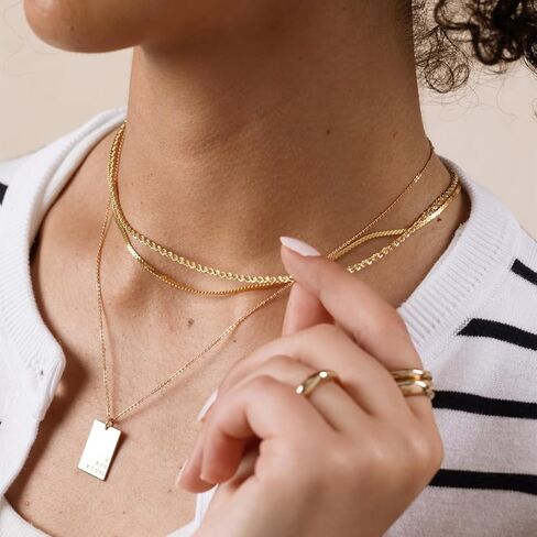 Made By Mary French Rope Chain Necklace – 14K Gold Filled | Thick Twisted Rope Chain | Minimalist Statement Necklace for Women | Layering/Standalone Classic Jewelry | 16 in in Saudi Arabia