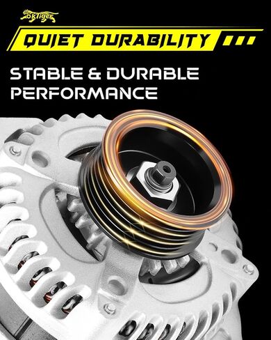 Oktiger Upgraded Alternator Compatible with Honda Pilot 2009-2011 Odyssey 2008-2010 for Ridgeline 2009-2011 3.5L, for Acura Mdx Rl Tl Tsx Zdx, 12V 130A Clockwise 6-Groove Pulley, OE 31100-RGW-A01 in Saudi Arabia