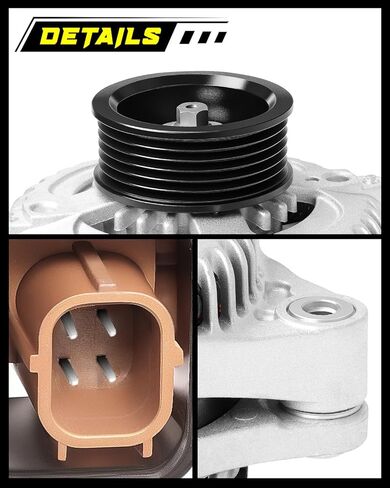 Oktiger Upgraded Alternator Compatible with Honda Pilot 2009-2011 Odyssey 2008-2010 for Ridgeline 2009-2011 3.5L, for Acura Mdx Rl Tl Tsx Zdx, 12V 130A Clockwise 6-Groove Pulley, OE 31100-RGW-A01 in Saudi Arabia