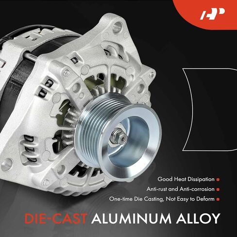A-Premium Alternator Compatible with Ford F-250 Super Duty 2017-2022, F-350 Super Duty 2017-2022, F-450 Super Duty 2017-2022, F-550 Super Duty 2017-2022, 6.7L, 12V 175A 8-Groove Pulley Clockwise in Saudi Arabia