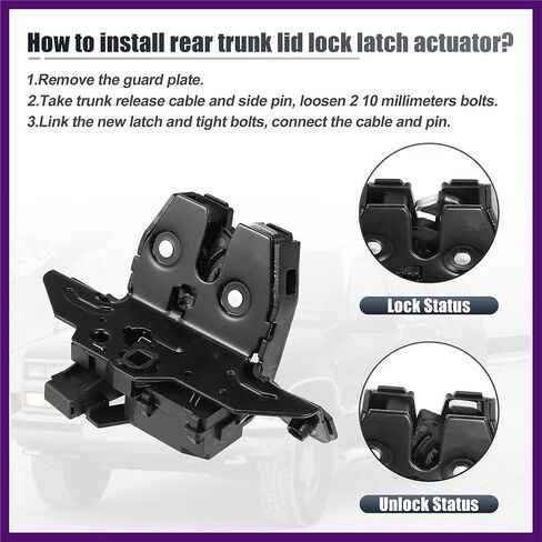 Rear Door Liftgate Tailgate Lock Trunk Latch Actuator for Chevrolet Trax Tahoe Suburban for GMC Yukon XL for Buick Encore 2015-2019 Replace 13515944 13508110 Premium Fit Design in Kuwait