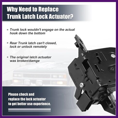 Rear Door Liftgate Tailgate Lock Trunk Latch Actuator for Chevrolet Trax Tahoe Suburban for GMC Yukon XL for Buick Encore 2015-2019 Replace 13515944 13508110 Premium Fit Design in Kuwait