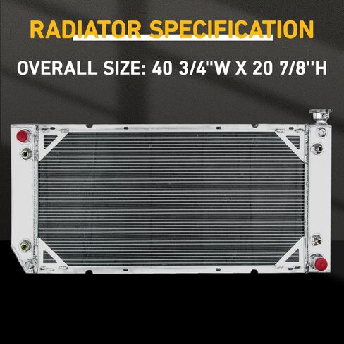 مشعاع ألومنيوم 34 بوصة 3 صف لـ 1988-2000 Chevy C/K 1500 2500 3500 5.7L Truck V8، 1990-2000 GMC Yukon C/K 1500 2500 3500، OE1520 in Kuwait