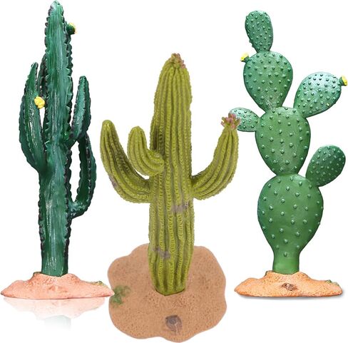 3pcs Green Simulated Cactus Artificial Sand Decoration - Decorative Fake Cactus Plant Table Decoration in Saudi Arabia