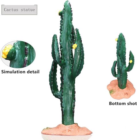 3pcs Green Simulated Cactus Artificial Sand Decoration - Decorative Fake Cactus Plant Table Decoration in Saudi Arabia