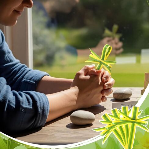 Yinder 36 Pcs Cross Sunday Hand Held Palm Portable Prayer Crosses Artificial Plastic Palm Leaves for Easter Sunday Church Events and Religious Crafts Home Fireplace Mantle Party Decor in Saudi Arabia