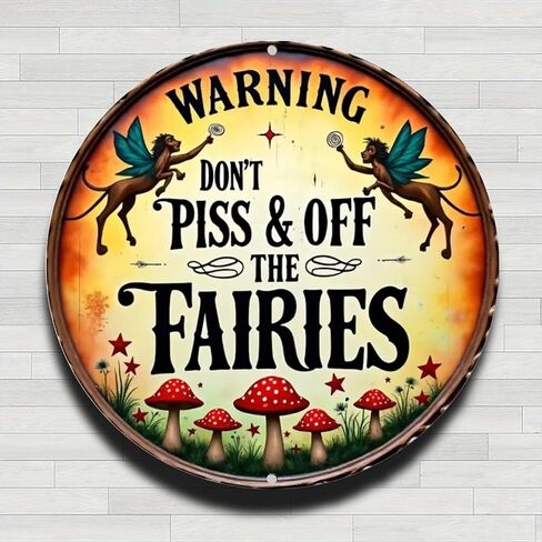 Happy Place Dont Ruin It Sign Vintage Rustic Aluminum Metal Round Wall Sign, 8-inch Indoor Outdoor Gifts And Decor for Home, Office, Cafe & Yard Farm in Saudi Arabia