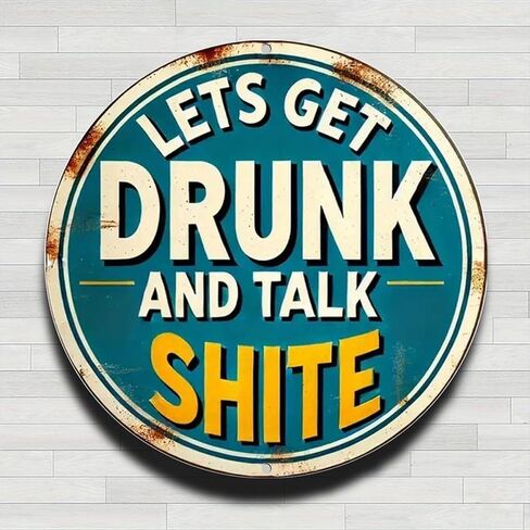 Happy Place Dont Ruin It Sign Vintage Rustic Aluminum Metal Round Wall Sign, 8-inch Indoor Outdoor Gifts And Decor for Home, Office, Cafe & Yard Farm in Saudi Arabia