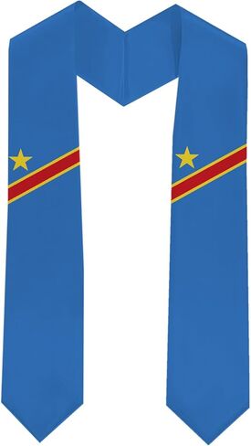 سرق التخرج تصميم العلم الوطني، وشاح التخرج من الساتان للطلاب الدوليين للجنسين مقاس 72 بوصة in Kuwait