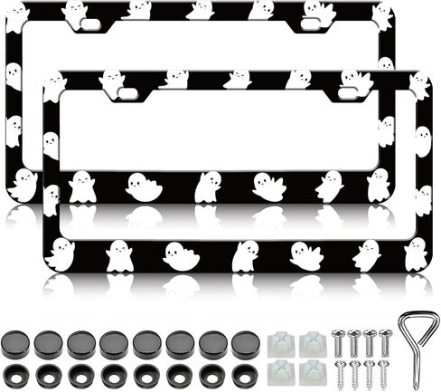 Mountains License Plate Frames - 2 Pack Mountain Raised License Plate Frame Holder Covers, Aluminum Metal Rust-Proof Waterproof Car Tag Frame for Standard US Canada 12x6 Inch in Saudi Arabia
