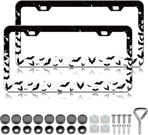 Mountains License Plate Frames - 2 Pack Mountain Raised License Plate Frame Holder Covers, Aluminum Metal Rust-Proof Waterproof Car Tag Frame for Standard US Canada 12x6 Inch in Saudi Arabia