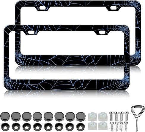 Mountains License Plate Frames - 2 Pack Mountain Raised License Plate Frame Holder Covers, Aluminum Metal Rust-Proof Waterproof Car Tag Frame for Standard US Canada 12x6 Inch in Saudi Arabia