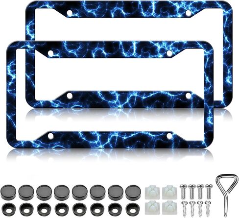 Mountains License Plate Frames - 2 Pack Mountain Raised License Plate Frame Holder Covers, Aluminum Metal Rust-Proof Waterproof Car Tag Frame for Standard US Canada 12x6 Inch in Saudi Arabia
