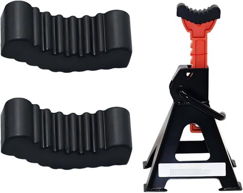 2 PCS 6 Ton Jack Stand Pads for Car, Anti-Slip Rubber Floor Jack Pad, Load-Bearing, Universal for Most Cars, Trucks, SUVs (Black) in Kuwait