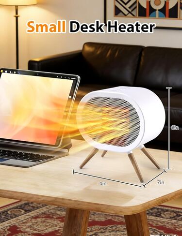Space Heater, 1000W Small Space Heaters for Indoor Use, PTC Fast Heating Ceramic Heater, Cute Portable Space Heater for Office, Home, Bedroom, Bathroom, Desk in Saudi Arabia