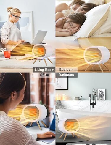Space Heater, 1000W Small Space Heaters for Indoor Use, PTC Fast Heating Ceramic Heater, Cute Portable Space Heater for Office, Home, Bedroom, Bathroom, Desk in Saudi Arabia