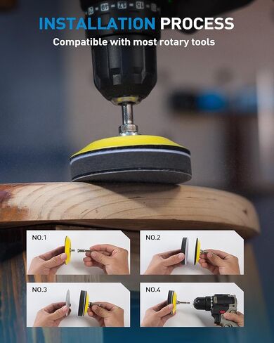 S SATC 143 PCS Headlight Restoration Kit, 3 Inch Hook and Loop Sanding Disc kit Drill Polisher Attachment, 60-10000 Grit Polishing Buffing Pads for Car Sanding, Waxing, Buffing, Scouring, Cleaning in Kuwait