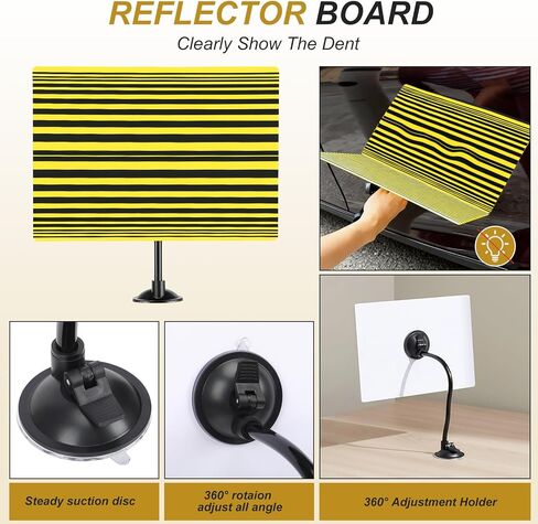 Biupky Dent Puller, 79pcs Dent Remover Tool for Car – Car Dent Puller Kit with Reflector Board, Slide Hammer, Golden Lifter, Bridge Puller–Dent Remover Tool for Car Hail, Dings Damage DIY Repair in Kuwait