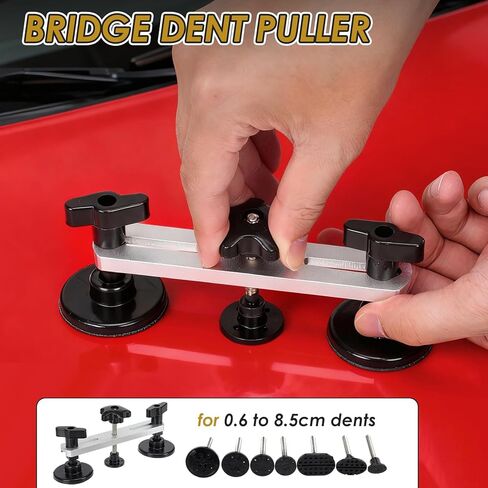 Biupky Dent Puller, 79pcs Dent Remover Tool for Car – Car Dent Puller Kit with Reflector Board, Slide Hammer, Golden Lifter, Bridge Puller–Dent Remover Tool for Car Hail, Dings Damage DIY Repair in Kuwait