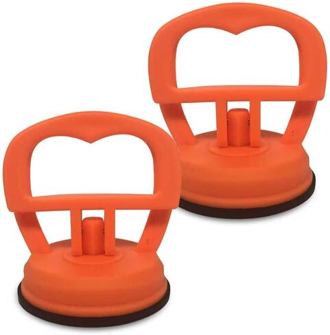 قطعتان من أدوات سحب انبعاجات السيارة، أداة إزالة انبعاجات جسم السيارة على شكل كوب شفط، أداة سحب مقبض فراغ لشاشات حركة البلاط الزجاجي، مناسبة لمعظم السيارات وسيارات الدفع الرباعي والشاحنات (برتقالي) in Kuwait