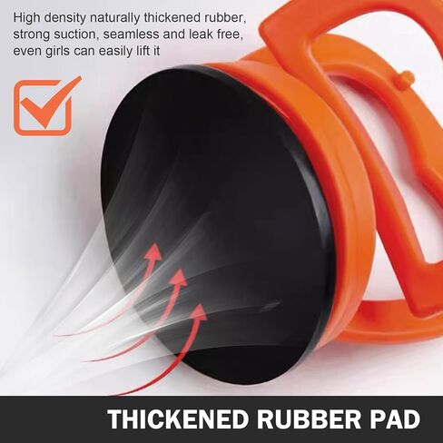 قطعتان من أدوات سحب انبعاجات السيارة، أداة إزالة انبعاجات جسم السيارة على شكل كوب شفط، أداة سحب مقبض فراغ لشاشات حركة البلاط الزجاجي، مناسبة لمعظم السيارات وسيارات الدفع الرباعي والشاحنات (برتقالي) in Kuwait