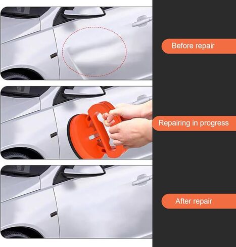 قطعتان من أدوات سحب انبعاجات السيارة، أداة إزالة انبعاجات جسم السيارة على شكل كوب شفط، أداة سحب مقبض فراغ لشاشات حركة البلاط الزجاجي، مناسبة لمعظم السيارات وسيارات الدفع الرباعي والشاحنات (برتقالي) in Kuwait