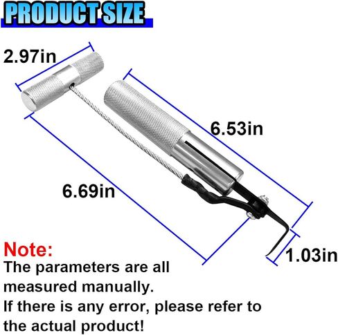 أداة إزالة الزجاج الأمامي للسيارة من YoRise، أداة قطع يدوية سريعة الفك، أداة إزالة زجاج الزجاج الأمامي للسيارات، ملحقات استبدال إصلاح نوافذ السيارة العالمية لسيارة السيدان/سيارات الدفع الرباعي/الشاحنة (فضي) in Kuwait