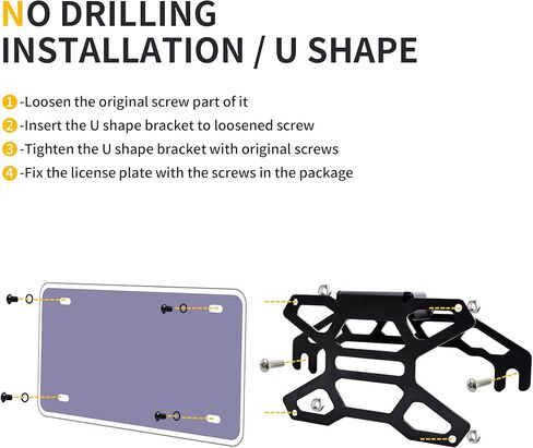 Flip-Up Front License Plate Frame Bracket Holder for 10" Hawse Fairlead, License Plate Flipper Mount Compatible with Jeep Wrangler Off-Road Pickup Truck Car RV Bumper Winch in Saudi Arabia