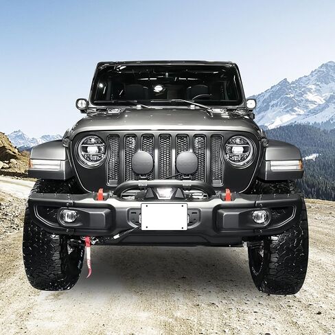 Flip-Up Front License Plate Frame Bracket Holder for 10" Hawse Fairlead, License Plate Flipper Mount Compatible with Jeep Wrangler Off-Road Pickup Truck Car RV Bumper Winch in Saudi Arabia