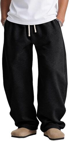AIFARLD Mens Baggy Sweatpants Casual Drawstring Sweat Pants Y2K Wide Leg Relaxed Fit with Pockets in Saudi Arabia