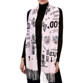 Prayer Shawls Scarf for Women Religious Christian Gifts Grandma Mom Inspirational Bible Verse Pashmina Wrap Rose in Kuwait