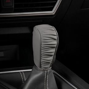 غطاء ناقل حركة تروس السيارة من الجلد من YoRise، غطاء مقبض ناقل مقاوم للماء والغبار مضاد للانزلاق، ملحقات تزيين حماية عصا ناقل الحركة الناعمة القابلة للتنفس، أغطية محولات السيارة لمعظم المركبات (أسود) in Kuwait