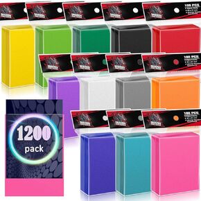 600PS Matte Trading Card Protective Sleeves,Top Loaders Binder Card Sleeves Fit for Baseball,Football,Magic,MTG,TCG,Yugioh Sleeves(6 Colours Style 2) in Kuwait