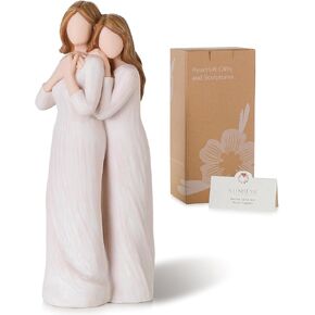 Mom Birthday Gifts from Daughter: Mother Daughter Back Hug Resin Figurine Keepsake - Unique Gift for Mama on Mothers Day Christmas in Kuwait