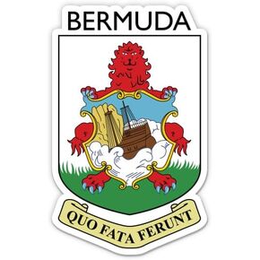 Squiddy Bermuda Coat of Arms Vinyl Sticker | Travel Souvenir Decal for Phone, Laptop, Water Bottle | 3 inch high in Kuwait