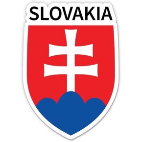 Squiddy Slovakia Coat of Arms Vinyl Sticker | Travel Souvenir Decal for Phone, Laptop, Water Bottle | 3 inch high in Kuwait