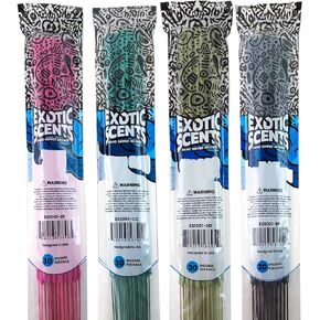 Exotic Scents 19" Hand Dipped Incense 4-Pack Assorted Scents (30-Sticks Per Pack) 120 Total Incense Sticks Variety Set in Saudi Arabia