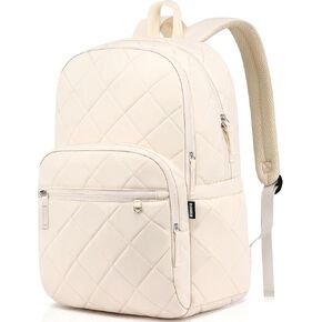 Backpack for Women, Quilted Puffer Casual Daypack, College School Backpack for Girls, Water-Resistant Bookbag for 15.6 Inch Laptop in Kuwait